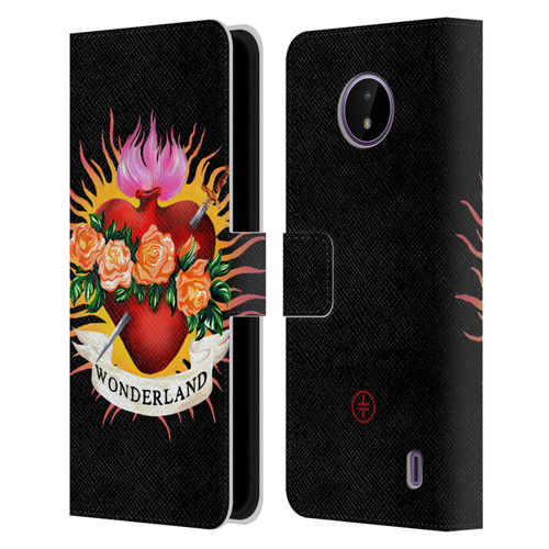 Take That Wonderland Heart Leather Book Wallet Case Cover For Nokia C10 / C20