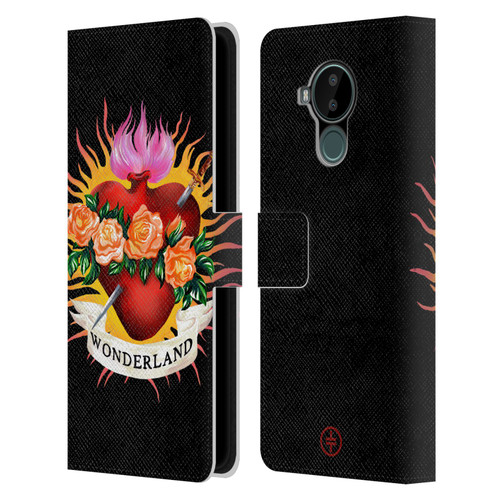 Take That Wonderland Heart Leather Book Wallet Case Cover For Nokia C30
