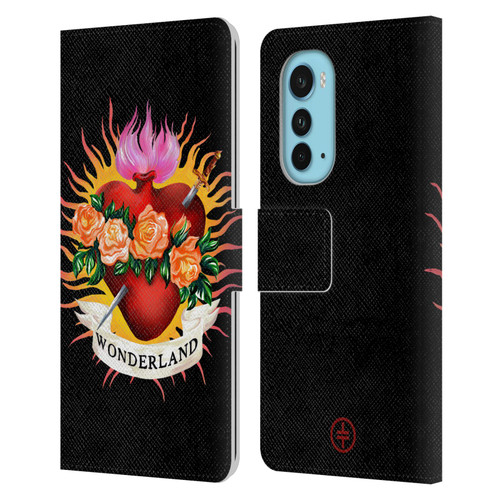 Take That Wonderland Heart Leather Book Wallet Case Cover For Motorola Edge (2022)