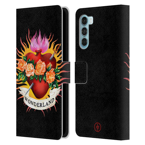 Take That Wonderland Heart Leather Book Wallet Case Cover For Motorola Edge S30 / Moto G200 5G
