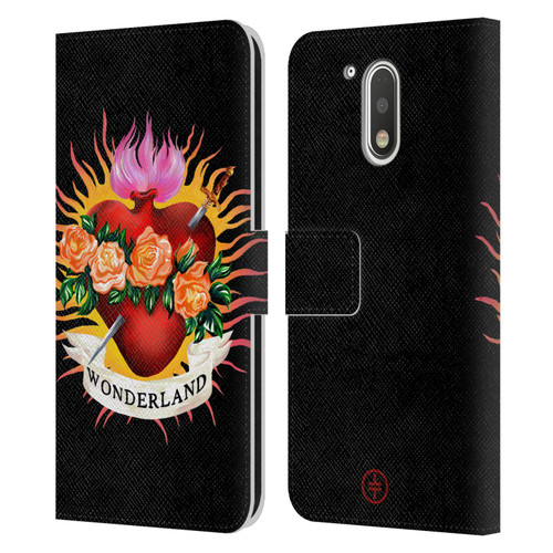 Take That Wonderland Heart Leather Book Wallet Case Cover For Motorola Moto G41