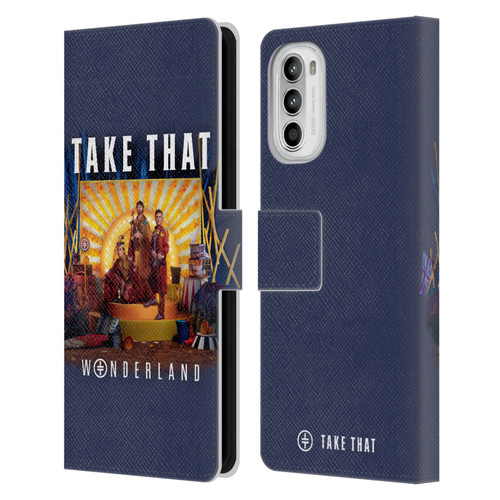 Take That Wonderland Album Cover Leather Book Wallet Case Cover For Motorola Moto G52