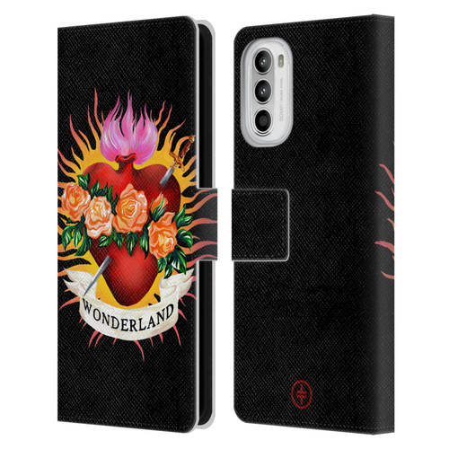 Take That Wonderland Heart Leather Book Wallet Case Cover For Motorola Moto G52
