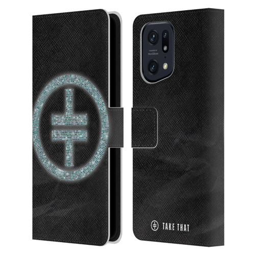 Take That Wonderland Diamante Leather Book Wallet Case Cover For OPPO Find X5 Pro