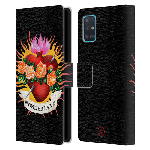 Take That Wonderland Heart Leather Book Wallet Case Cover For Samsung Galaxy A51 (2019)