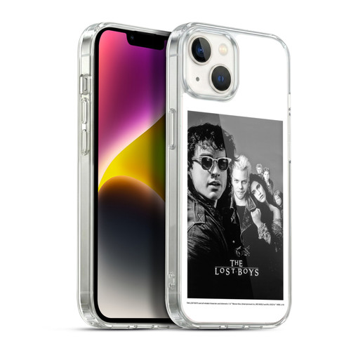 The Lost Boys Characters Poster Black And White Soft Gel Case for Apple iPhone 14 Plus & MagSafe