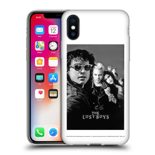 The Lost Boys Characters Poster Black And White Soft Gel Case for Apple iPhone X / iPhone XS