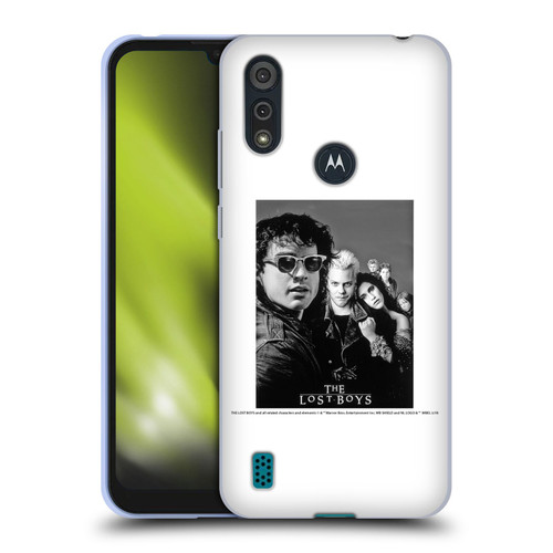 The Lost Boys Characters Poster Black And White Soft Gel Case for Motorola Moto E6s (2020)