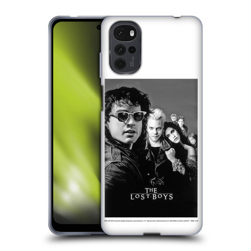 The Lost Boys Characters Poster Black And White Soft Gel Case for Motorola Moto G22