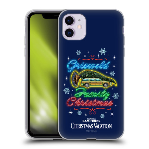 National Lampoon's Christmas Vacation Graphics Neon Lights Soft Gel Case for Apple iPhone 11