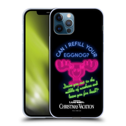 National Lampoon's Christmas Vacation Graphics Eggnog Quote Soft Gel Case for Apple iPhone 12 / iPhone 12 Pro