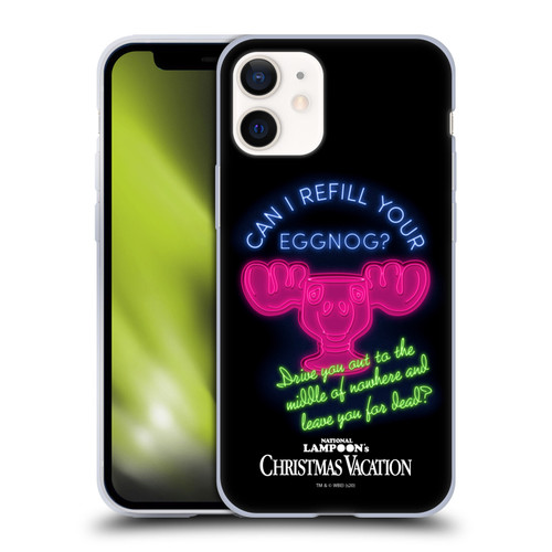 National Lampoon's Christmas Vacation Graphics Eggnog Quote Soft Gel Case for Apple iPhone 12 Mini