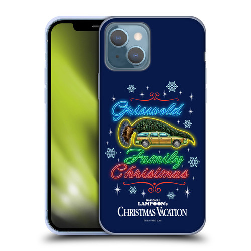 National Lampoon's Christmas Vacation Graphics Neon Lights Soft Gel Case for Apple iPhone 13