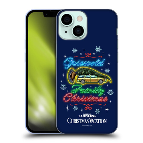 National Lampoon's Christmas Vacation Graphics Neon Lights Soft Gel Case for Apple iPhone 13 Mini