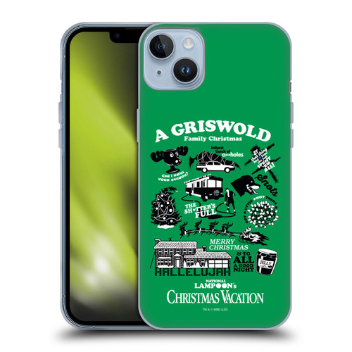 National Lampoon's Christmas Vacation Graphics Griswold Family Soft Gel Case for Apple iPhone 14 Plus
