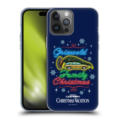 National Lampoon's Christmas Vacation Graphics Neon Lights Soft Gel Case for Apple iPhone 14 Pro Max