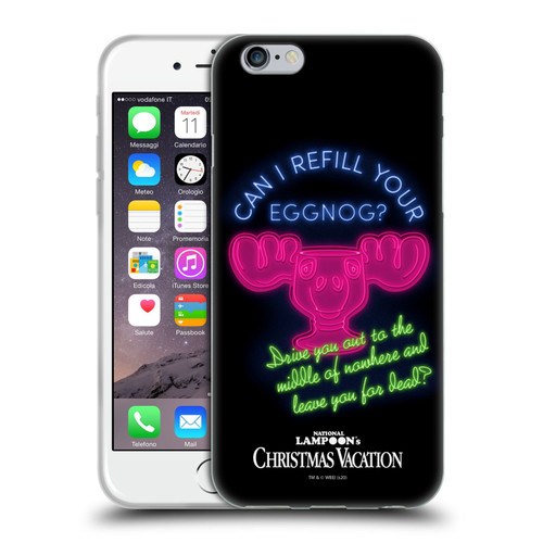 National Lampoon's Christmas Vacation Graphics Eggnog Quote Soft Gel Case for Apple iPhone 6 / iPhone 6s