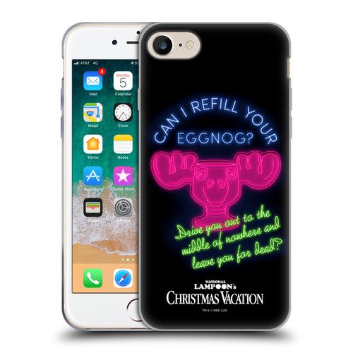 National Lampoon's Christmas Vacation Graphics Eggnog Quote Soft Gel Case for Apple iPhone 7 / 8 / SE 2020 & 2022