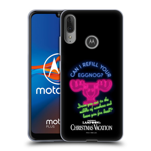 National Lampoon's Christmas Vacation Graphics Eggnog Quote Soft Gel Case for Motorola Moto E6 Plus