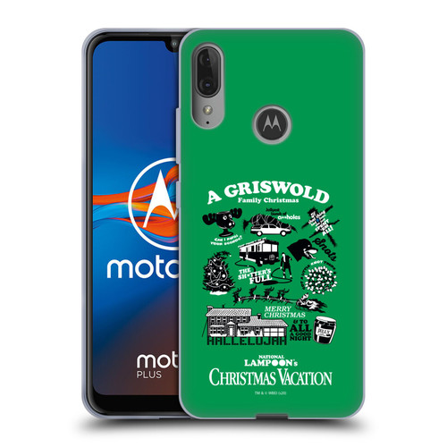 National Lampoon's Christmas Vacation Graphics Griswold Family Soft Gel Case for Motorola Moto E6 Plus
