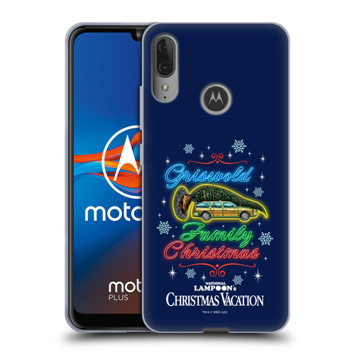National Lampoon's Christmas Vacation Graphics Neon Lights Soft Gel Case for Motorola Moto E6 Plus