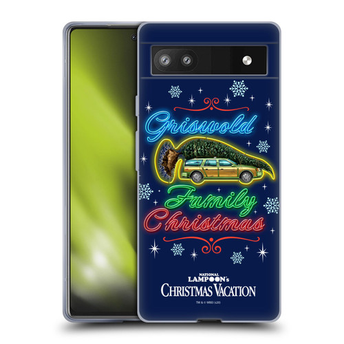 National Lampoon's Christmas Vacation Graphics Neon Lights Soft Gel Case for Google Pixel 6a