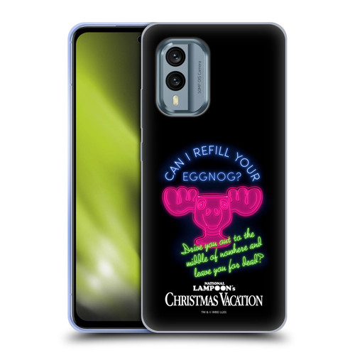 National Lampoon's Christmas Vacation Graphics Eggnog Quote Soft Gel Case for Nokia X30
