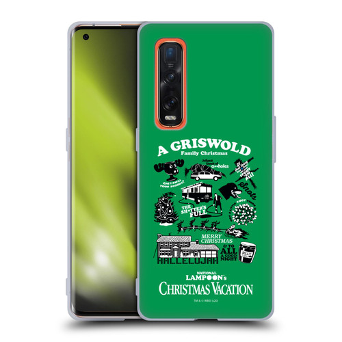 National Lampoon's Christmas Vacation Graphics Griswold Family Soft Gel Case for OPPO Find X2 Pro 5G