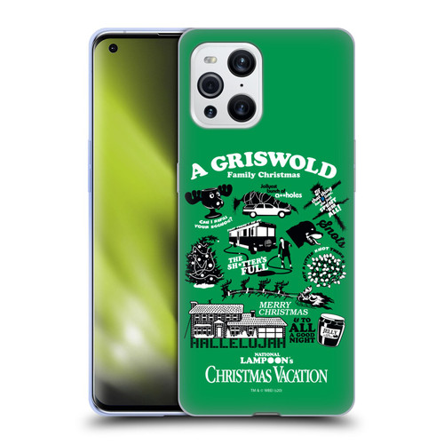 National Lampoon's Christmas Vacation Graphics Griswold Family Soft Gel Case for OPPO Find X3 / Pro