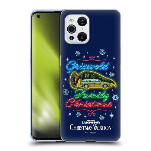 National Lampoon's Christmas Vacation Graphics Neon Lights Soft Gel Case for OPPO Find X3 / Pro