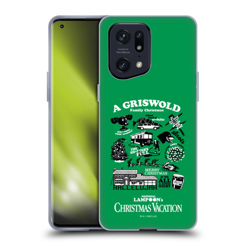 National Lampoon's Christmas Vacation Graphics Griswold Family Soft Gel Case for OPPO Find X5 Pro