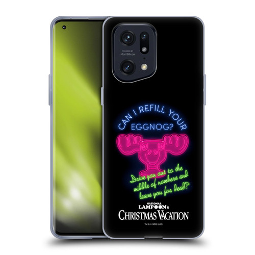National Lampoon's Christmas Vacation Graphics Eggnog Quote Soft Gel Case for OPPO Find X5 Pro