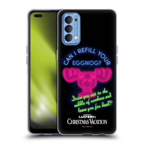 National Lampoon's Christmas Vacation Graphics Eggnog Quote Soft Gel Case for OPPO Reno 4 5G