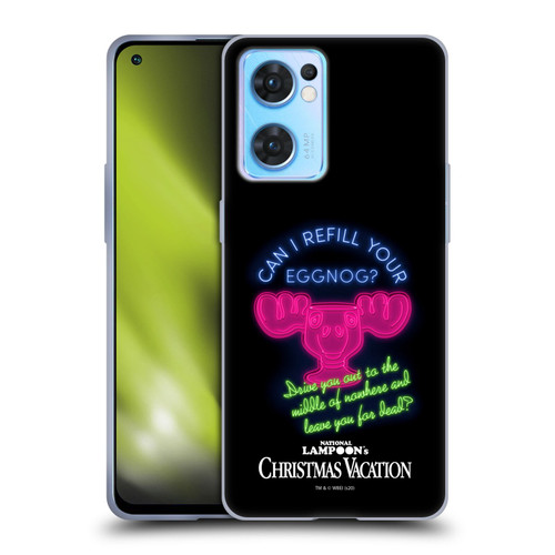 National Lampoon's Christmas Vacation Graphics Eggnog Quote Soft Gel Case for OPPO Reno7 5G / Find X5 Lite
