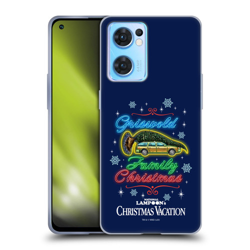National Lampoon's Christmas Vacation Graphics Neon Lights Soft Gel Case for OPPO Reno7 5G / Find X5 Lite