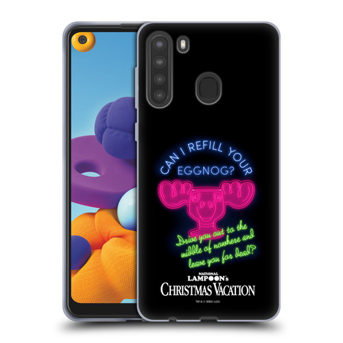National Lampoon's Christmas Vacation Graphics Eggnog Quote Soft Gel Case for Samsung Galaxy A21 (2020)