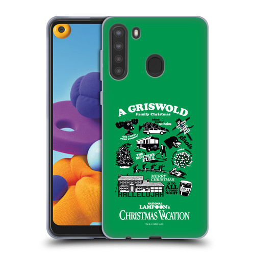 National Lampoon's Christmas Vacation Graphics Griswold Family Soft Gel Case for Samsung Galaxy A21 (2020)