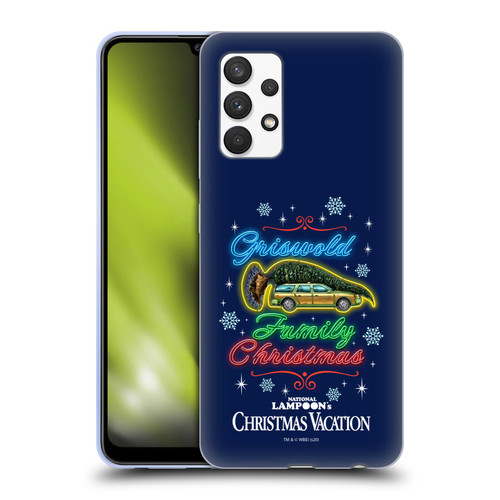National Lampoon's Christmas Vacation Graphics Neon Lights Soft Gel Case for Samsung Galaxy A32 (2021)