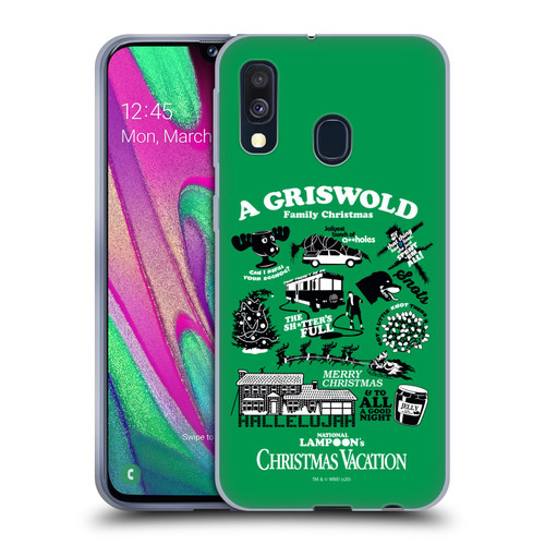 National Lampoon's Christmas Vacation Graphics Griswold Family Soft Gel Case for Samsung Galaxy A40 (2019)