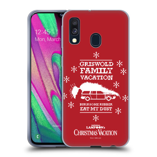 National Lampoon's Christmas Vacation Graphics Knitted Jumper Soft Gel Case for Samsung Galaxy A40 (2019)