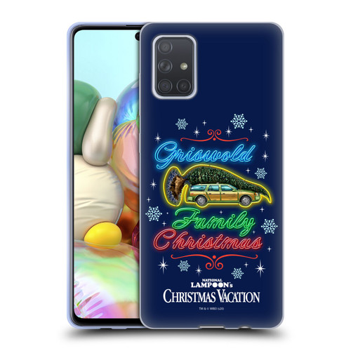 National Lampoon's Christmas Vacation Graphics Neon Lights Soft Gel Case for Samsung Galaxy A71 (2019)