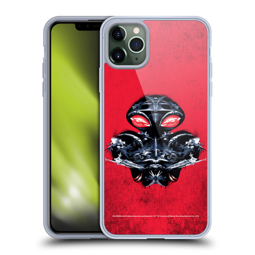 Aquaman Movie Graphics Black Manta Distressed Look Soft Gel Case for Apple iPhone 11 Pro Max