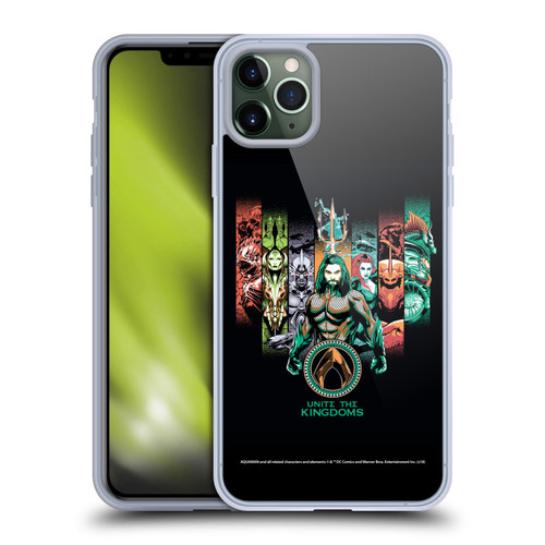 Aquaman Movie Graphics Unite The Kingdoms Soft Gel Case for Apple iPhone 11 Pro Max