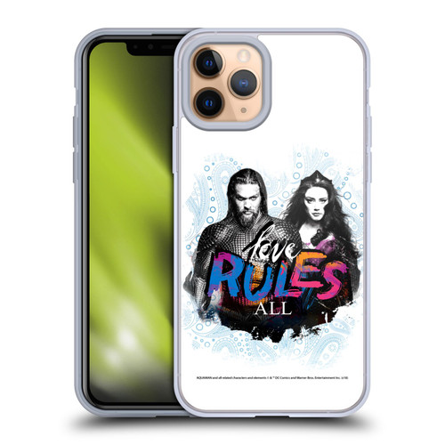 Aquaman Movie Graphics Love Rules All Soft Gel Case for Apple iPhone 11 Pro