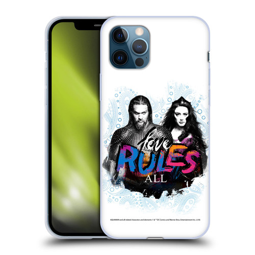 Aquaman Movie Graphics Love Rules All Soft Gel Case for Apple iPhone 12 / iPhone 12 Pro