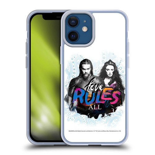 Aquaman Movie Graphics Love Rules All Soft Gel Case for Apple iPhone 12 Mini