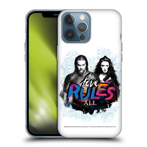 Aquaman Movie Graphics Love Rules All Soft Gel Case for Apple iPhone 13 Pro Max