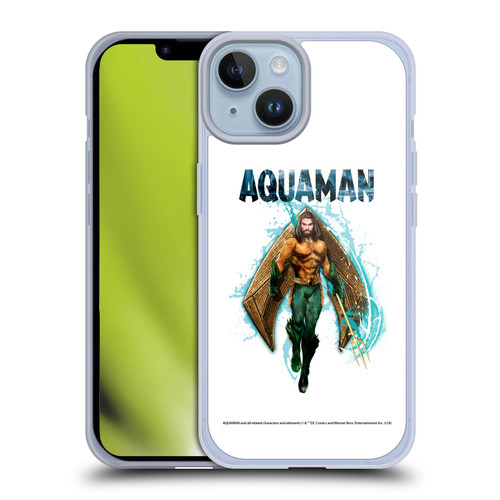 Aquaman Movie Graphics Trident of Atlan 2 Soft Gel Case for Apple iPhone 14