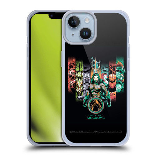 Aquaman Movie Graphics Unite The Kingdoms Soft Gel Case for Apple iPhone 14