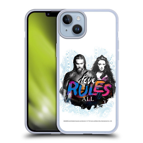 Aquaman Movie Graphics Love Rules All Soft Gel Case for Apple iPhone 14 Plus